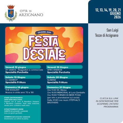 Torna la Festa d'estate a Tezze di Arzignano: due fine settimana tra musica, tradizione e gastronomia