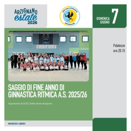 Saggio di fine anno di ginnastica ritmica A.S. 2025/26