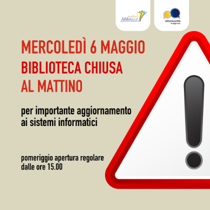 Chiusura straordinaria della biblioteca